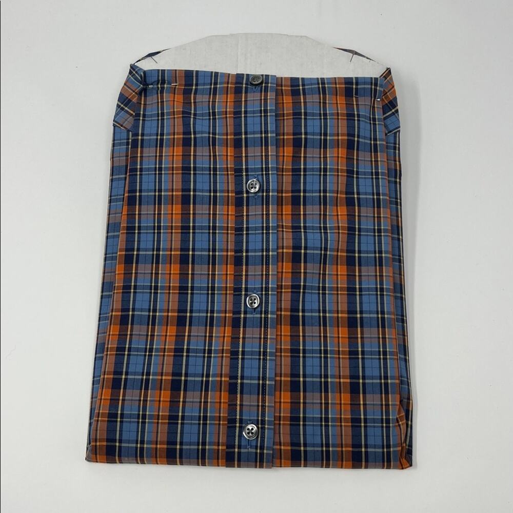 Club Room Slim Fit Long Sleeve Button Down - Blue/Orange - Large - NWT - Picture 4 of 4
